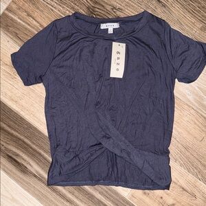 Gaze Deep Gray  Casual Tee Sz XS NWT